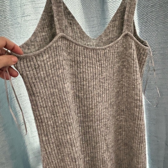 Dex Gray Ribbed Midi Dress-XL- form fitting- slits bottom hem. New or like new - Picture 4 of 9